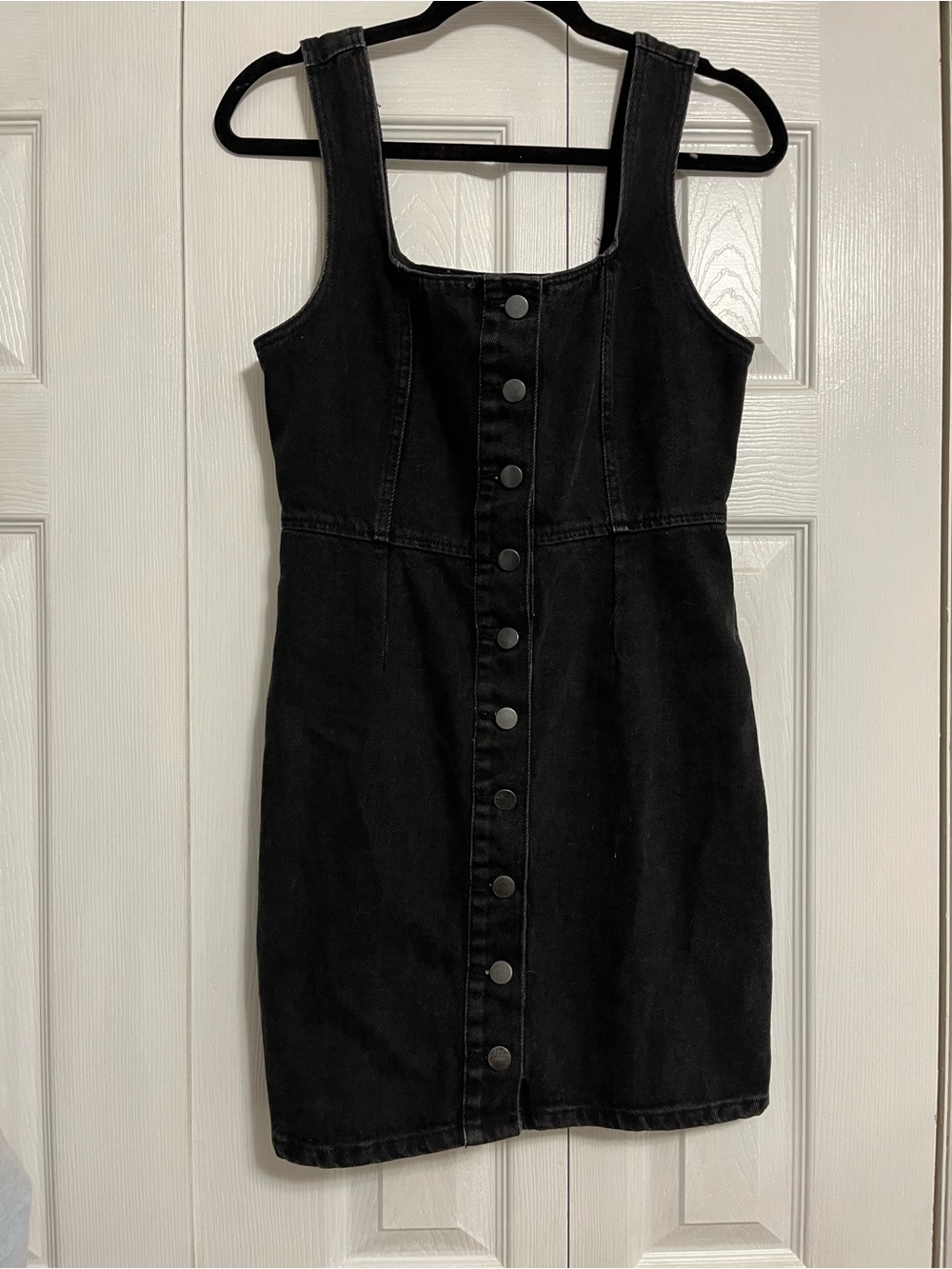 Urban Outfitters Black Button-Front Mini Dress